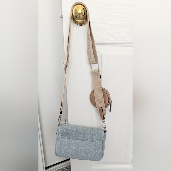 BNWT - True Religion Denim Quilted Crossbody or Shoulder Bag with Change Purse - Picture 6 of 7